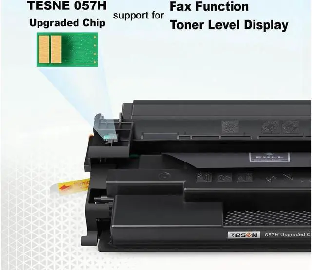 Alt view image 4 of 5 - TESEN 057H+Chip Compatible Toner Cartridge Replacement for 057H 3010C001 (Fax) (Toner Level Display) Work with imageCLASS LBP226 LBP227 LBP228 LBP236 MF445 MF448 MF449 MF455, 1-Pack High-Yield
