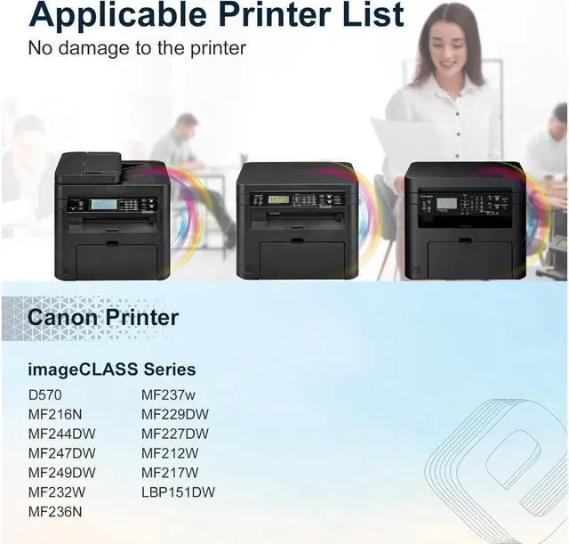 Alt view image 2 of 5 - CRG137 TESEN Compatible Toner Cartridge Replacement for CRG137 (9435B001) for imageCLASS MF212w MF216N MF227DW MF229DW MF232w MF236N MF244dw LBP151dw D570 MF210 MF220 MF230 MF240 4PK