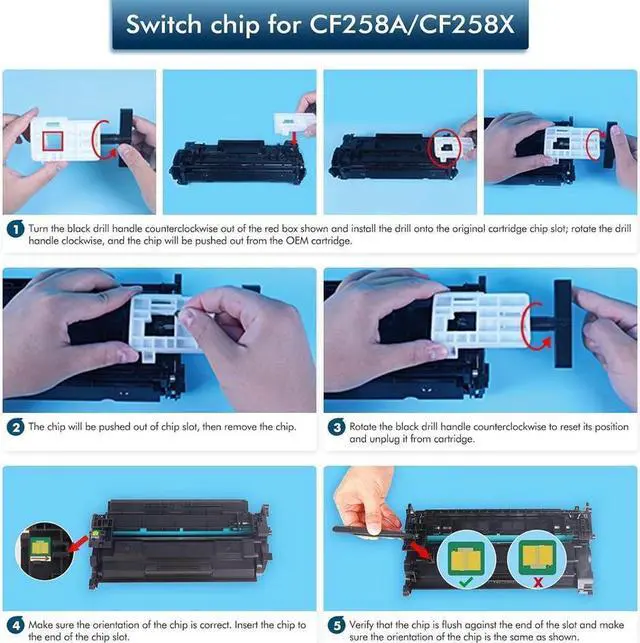 Alt view image 4 of 5 - 58A CF258A Black Toner Cartridge Replacement for 58A CF258A 58X CF258X Toner for Laserjet Pro M404n M404dn MFP M428fdw M428fdn M404dw M428dw M404 M428 M406 Printer Toner Ink (2-Pack)