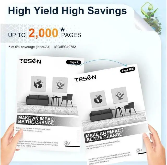 Alt view image 2 of 5 - TESEN Compatible Toner Cartridge Replacement for 104 CRG-104 FX-9 FX-10 Toner Cartridge Using with Imageclass D420 D450 D480 MF4150 MF4350D MF4270 MF4370DN MF4380DN Printer 2-Pack