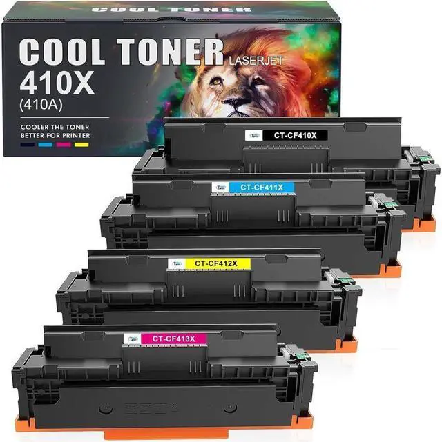 Main image of Cool Toner 4PK Compatible for 410X 410A CF410X CF410A M477FDW Toner Cartridge for Laserjet Pro MFP M477fdw M477fnw M477fdn Pro M452dn M452dw M452nw Toner Ink Printer - Black Cyan Yellow Magenta