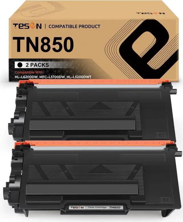Main image of TESEN TN850 TN820 HL-L6200 Compatible Toner Cartridge Replacement for Brother TN850 TN820 for use with Brother HLL6200DW HLL6200DWT HLL6250DW MFCL5800DW DCPL5650DN DCPL5600DN Printer 2 PK HIGH Yield