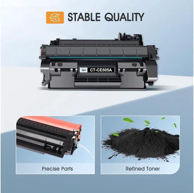 Alt view image 5 of 5 - Cool Toner Compatible 05A Toner Cartridge Replacement for CE505A Toner Cartridge for P2035 P2055DN P2035N P2030 P2050 P2055D P2055X Printer Ink (Black, 2-Pack)