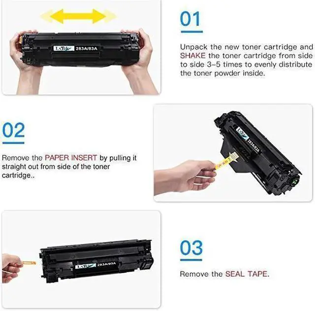 Alt view image 2 of 5 - Compatible Toner Cartridge Replacement for 83A CF283A to use with Laserjet Pro MFP M125nw M201dw M225dw M201n M125a M127fn M127fw 4 Black