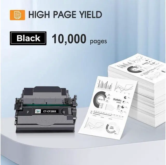 Alt view image 4 of 5 - CF289X 89X Toner Cartridge Black High Yield 2 Pack Compatible Replacement for 89X CF289X 89A CF289A for Enterprise M507 M507n M507dn M507x MFP M528dn M528f M528c M528z M528 Printer Ink