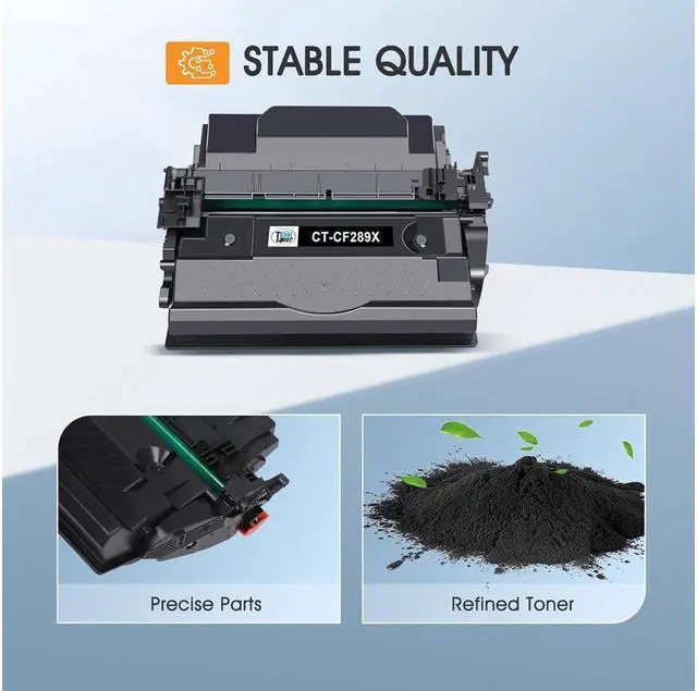 Alt view image 5 of 5 - CF289X 89X Toner Cartridge Black High Yield 2 Pack Compatible Replacement for 89X CF289X 89A CF289A for Enterprise M507 M507n M507dn M507x MFP M528dn M528f M528c M528z M528 Printer Ink