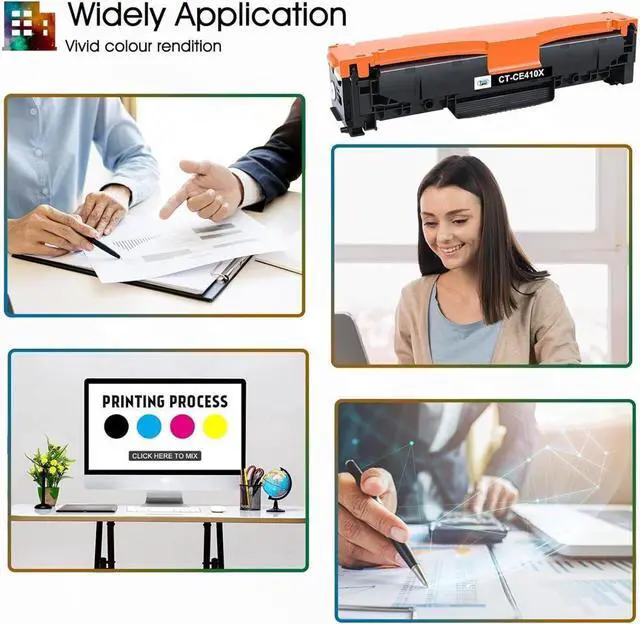 Alt view image 3 of 5 - Cool Toner Compatible Toner Cartridge Replacement for 305A 305X CE410X CE410A Pro 400 M451dn M451nw M475dn M451dw m475dw 300 Color M351a M375nw Printer Ink (Black, 2 Pack)