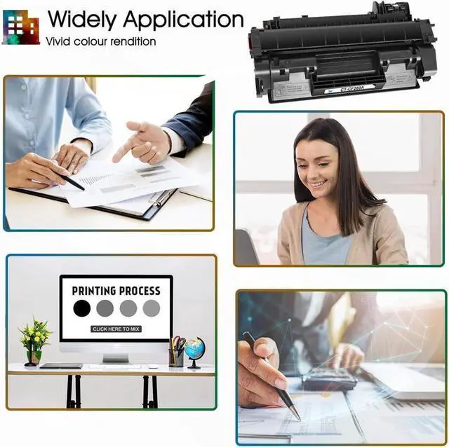 Alt view image 4 of 5 - Cool Toner Compatible Toner Cartridge Replacement for 80A CF280A 80X CF280X Laserjet Pro 400 M401n MFP M425dn M401dne M401dn M401dw M425dw Laserjet Pro 400 Toner M401 M425 Printer (Black, 4-Pack)