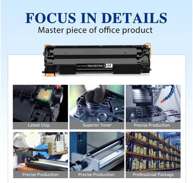Alt view image 5 of 5 - 2 PK CE278A 78A Black Toner Fit for LaserJet M1536DNF MFP P1566 P1560 P1606DN