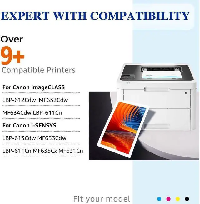 Alt view image 2 of 5 - 4PK High Yield 045 H Toner Cartridge for i-SENSYS MF631Cn MF633Cdw MF635Cx
