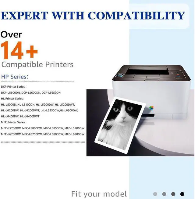 Alt view image 2 of 4 - 5x TN850 Toner Compatible For Brother TN820 HL-L6200DW MFC-L5800DW MFC-L5900DW