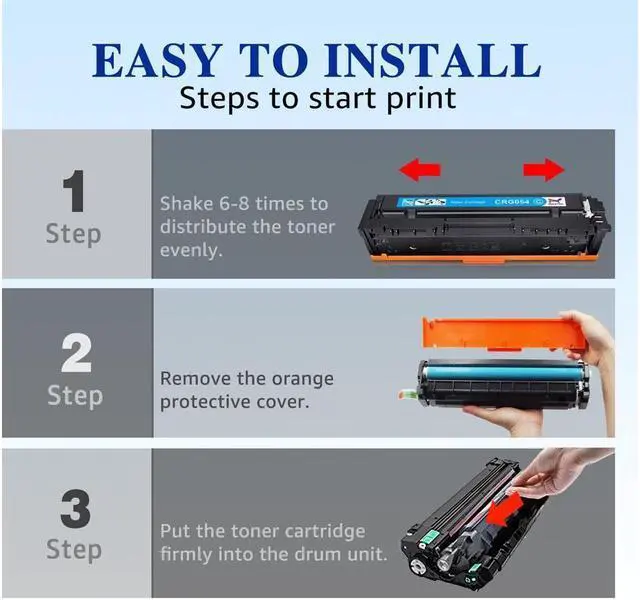 Alt view image 5 of 5 - 4 PACK Toner Compatible for CRG-054 imageClASS MF644cdw MF642cdw LBP620