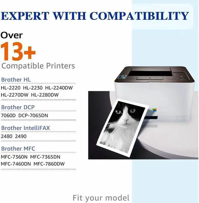 Alt view image 3 of 5 - 2 Pack For Brother TN-450 TN450 Toner MFC-7360N DCP-7065DN HL-2270DW HL-2280DW