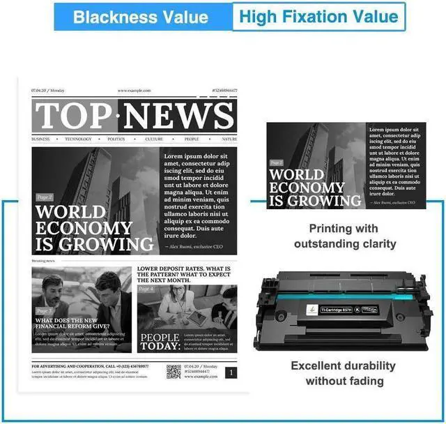 Alt view image 4 of 5 - TRUE IMAGE Compatible Toner Cartridge Replacement for 057H 057 CRG-057H Work with ImageCLASS MF445dw LBP226dw LBP227dw LBP228dw MF448dw MF449dw LBP226 MF445 Laser Printer Ink (Black, 1-Pack)