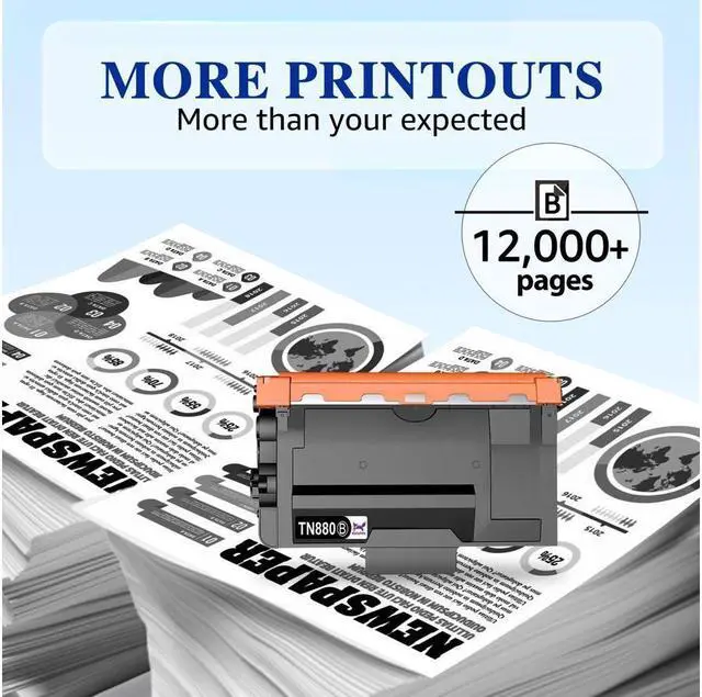 Alt view image 3 of 5 - 1-Pack TN 880 TN880 Toner Cartridge For HL-L6200DW HL-L6300DW Printer