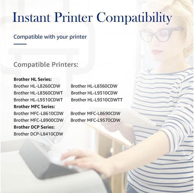 Alt view image 2 of 5 - 4Pc TN436 Toner Cartridge replacement for Brother TN433 HL-L8360CDW HL-L8360CDW