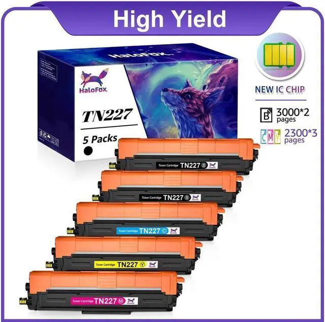 Main image of 5Pack Toner Cartridge compatible for Brother TN227 223 HL-L3270CDW L3290CDW