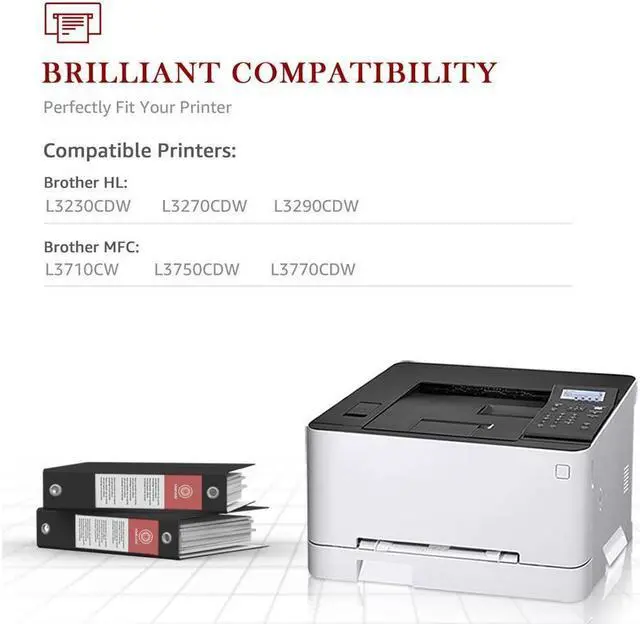 Alt view image 3 of 5 - 4pk TN227 TN-227 Toner Cartridge for Brother TN223 HL-L3210CW L3230CDW L3270CDW