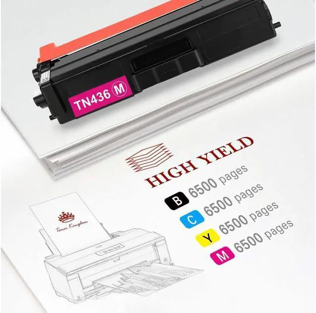 Alt view image 5 of 5 - 4 Pack TN436 Toner Cartridge TN433 For Brother MFC-L8900CDW L9570CDW HL-L8360CDW