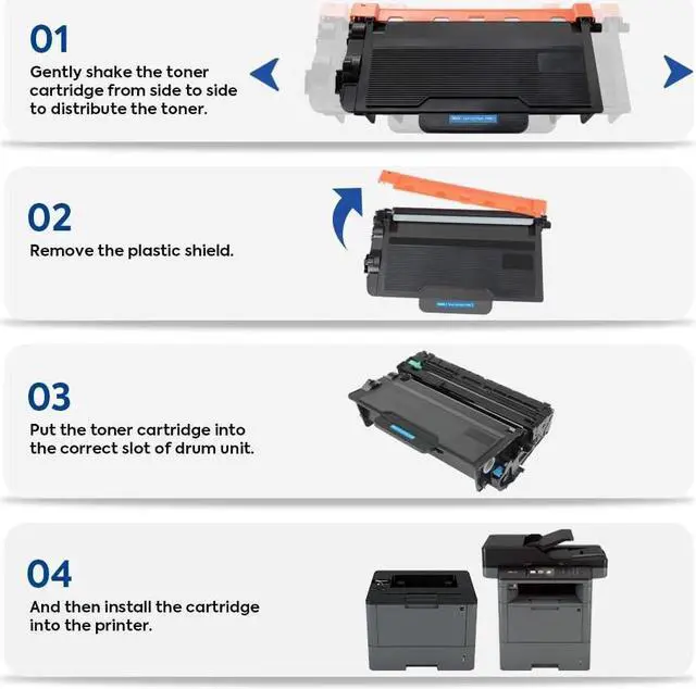 Alt view image 2 of 5 - Compatible Brother TN880 Black Toner Cartridge 4PK for Brother HLL6200DW HLL6200DWT MFCL6700DW HLL6250DW HLL6300DW HLL6400DW HLL6400DWT MFCL6750 MFCL6800 MFCL6900DW Printer