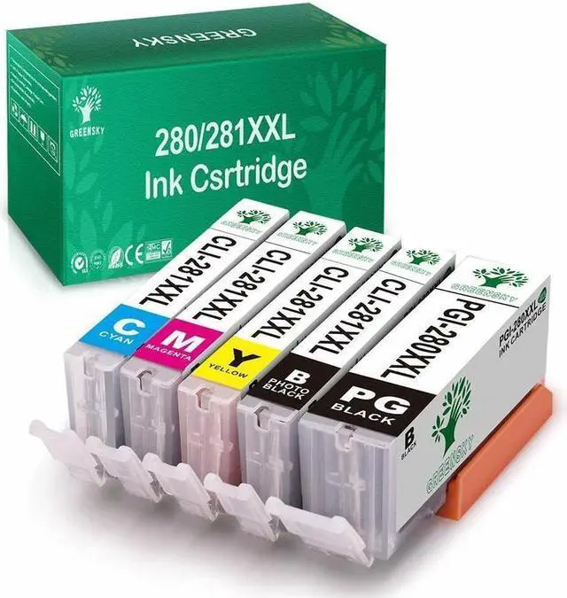 Main image of 5 Pack PGI-280XXL CLI-281XXL Ink Cartridge for TR7520 TS9120 TR8520