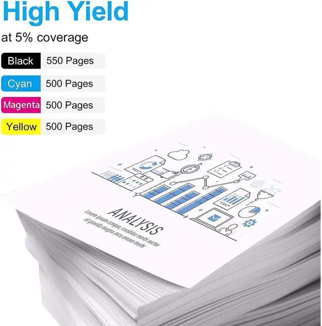 Alt view image 4 of 5 - OfficeWrod 10 Pack LC203 Compatible Ink Cartridge Replacement for Brother LC203 LC203XL 203XL, Compatible with Brother MFC-J480DW, MFC-J460DW, MFC-J880DW, MFC-J680DW, MFC-J4420DW, MFC-J4620DW