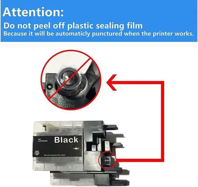 Alt view image 2 of 5 - Compatible Ink Cartridge Replacement For Brother Lc101 Lc101Xl Lc-103 Lc103 Xl Lc103Xl Lc101Bk Lc103Bk High Yield Dcp-J132W Dcp-J152W Dcp-J172W Dcp-J4110Dw Dcp-J552Dw Dcp-J752Dw (5-Pack Black)