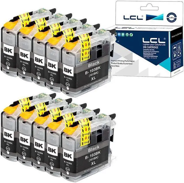 Main image of Compatible Ink Cartridge Replacement For Brother Lc101 Lc101Xl Lc-103 Lc103 Xl Lc103Xl Lc101Bk Lc103Bk High Yield Dcp-J132W Dcp-J152W Dcp-J172W Dcp-J4110Dw Dcp-J552Dw Dcp-J752Dw (5-Pack Black)