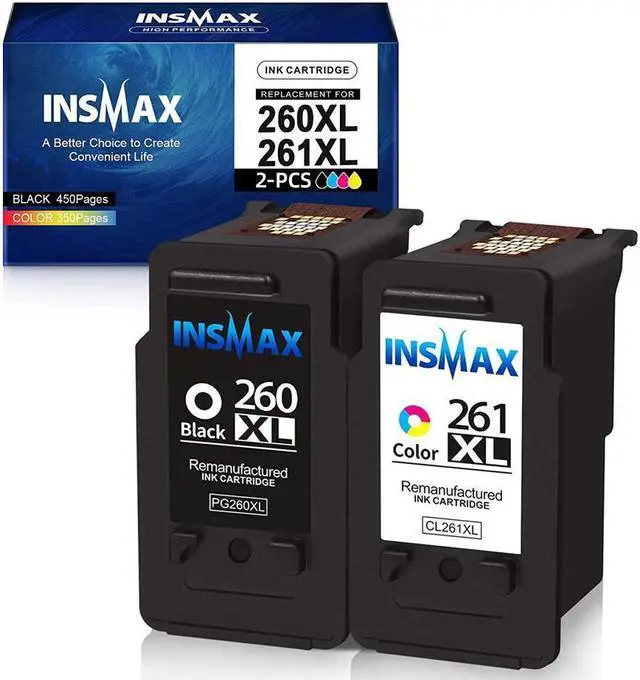 Main image of Ink Cartridges Replacement For 260Xl 261Xl 260 Xl 261 Xl Pg-260 Xl Cl-261 Xl Ink For Ts5320 Ts6420 Tr7020 All In One Wireless Printer (1 Black, 1 Tr..
