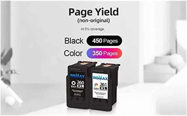 Alt view image 3 of 4 - Ink Cartridges Replacement For 260Xl 261Xl 260 Xl 261 Xl Pg-260 Xl Cl-261 Xl Ink For Ts5320 Ts6420 Tr7020 All In One Wireless Printer (1 Black, 1 Tr..