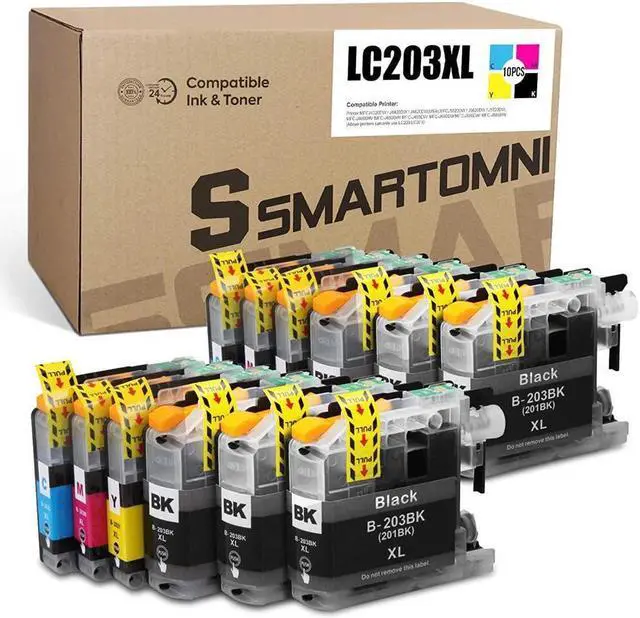 Main image of Compatible Lc203 Lc201 Ink Cartridge Replacement For Brother Lc203 Xl Lc201 Xl For Mfc-J460Dw J480Dw J485Dw J680Dw J880Dw J885Dw J4320Dw J4420Dw J4620Dw J5620Dw..