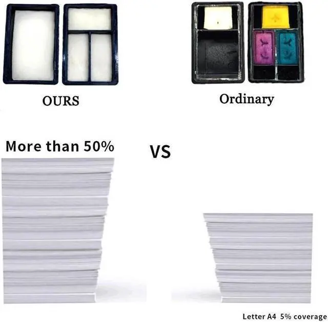 Alt view image 3 of 4 - 2 Pack 61 XL Ink Cartridge (1 Black 1 Tri-Color) CH563WN CH564WN For Deskjet 1000 1510 2510 3050 3510 ENVY 4500 5530 5531 5539 Officejet 2620 2621 4632 4635 With Ink Level
