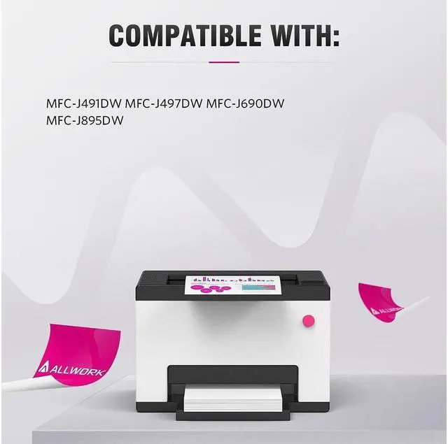 Alt view image 2 of 5 - ALLWORK New Version LC3013 3011 Compatible Ink Cartridges Replacement for Brother LC3013 LC3011 Ink Cartridges Works with Brother MFC-J690DW MFC-J491DW MFC-J497DW MFC-J895DW Inkjet Printer 4 Packs