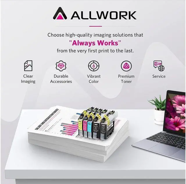 Alt view image 2 of 5 - ALLWORK Compatible LC103XL LC101XL Ink Cartridge Replacement for Brother LC103 LC101 for Brother MFC J285DW J450DW J470DW J870DW J875DW J4510DW J4610DW J4710DW J6520DW J6720DW J6920DW (10 Color Packs)