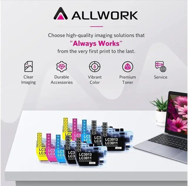 Alt view image 4 of 5 - ALLWORK Latest Version LC3013 3011 Compatible Ink Cartridges Replacement for Brother LC3013 LC3011 Ink Cartridge Works with Brother MFC-J690DW MFC-J491DW MFC-J497DW MFC-J895DW Inkjet Printer 10-Pack
