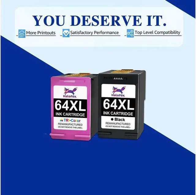 Alt view image 4 of 5 - 2x 64XL Ink Cartridge Combo for ENVY Photo 6252 6255 7155 7855 6220 6230