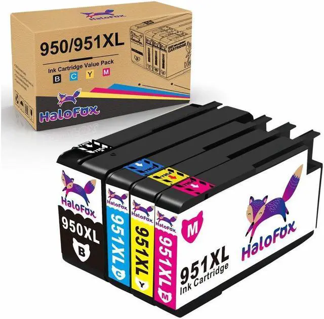 Main image of 4Pack 950 XL 951 XL Ink Cartridge for Officejet Pro 8600 8620 8625 8630 +Chip