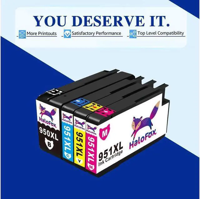 Alt view image 5 of 5 - 4Pack 950 XL 951 XL Ink Cartridge for Officejet Pro 8600 8620 8625 8630 +Chip