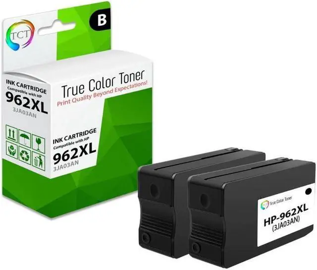 Main image of TCT Compatible High Yield Ink Cartridge Replacement for the 962XL Series - 2 Pack Black