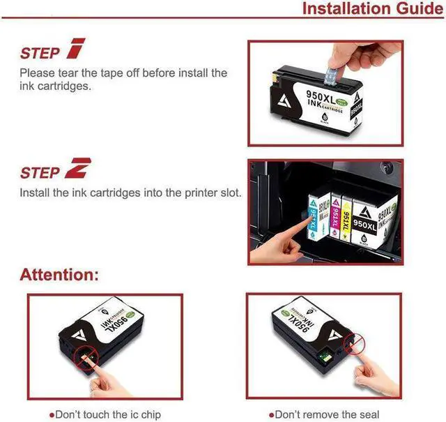 Alt view image 4 of 5 - 5 Pack Premium 950XL 951XL Ink Combo for Officejet Pro 8610 8620 8625 8600