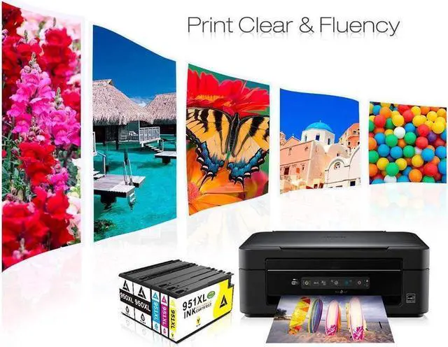 Alt view image 5 of 5 - 4PK ink for 950XL 951XL OfficeJet Pro 8100 8600 8610 8615 8620 8630 8660 8640