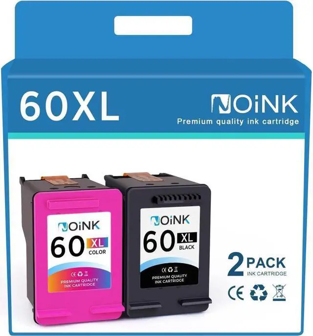 Main image of 60 60xl 60 XL Ink Cartridge Combo Pack Color and Black Replacement  Ink 60 Black and Color Combo Pack 60 Ink  Photosmart D110 C4680 (1 Black, 1 Tri-Color, 2-Pack)
