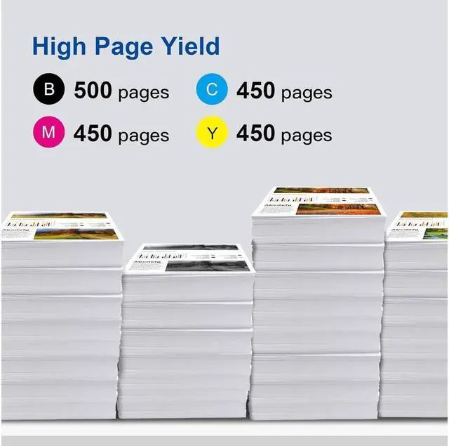 Alt view image 3 of 5 - 220XL 220 Ink Cartridges Remanufactured  220 XL T220XL to use with WF-2760 WF-2750 WF-2630 WF-2650 WF-2660 XP-320 XP-420 Printer (2 Black, 1 Cyan, 1 Magenta, 1 Yellow, 5-Pack)