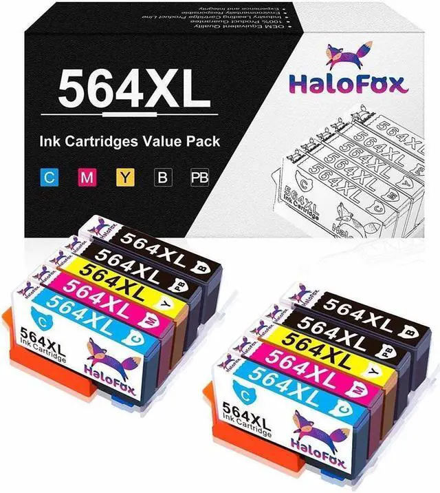Main image of 10 Ink Cartridges Black Cyan Magenta Yellow 564XL New Chip For 564 XL Printer