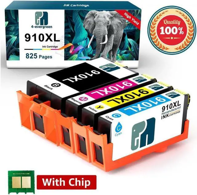 Main image of 4x 910XL Ink for 910 OfficeJet Pro 8020 8028 8025 OfficeJet 8022 8010 Printer