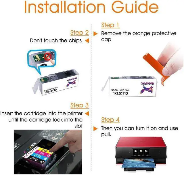 Alt view image 3 of 5 - 10x PGI270XL CLI271 XL Ink Cartridge For MG5721 TS9020 MG6820 MG6821