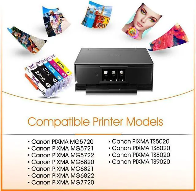 Alt view image 2 of 5 - 10x PGI270XL CLI271 XL Ink Cartridge For MG5721 TS9020 MG6820 MG6821