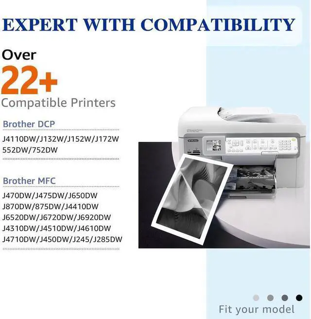 Alt view image 4 of 5 - 3Pk LC103 XL Compatible Ink Cartridge For Brother DCP-J152W MFC-J475DW J450dw