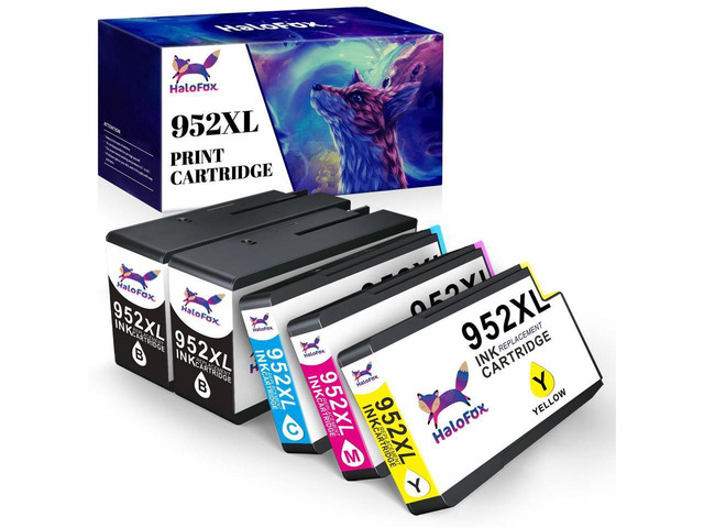 thumbnail interactive-video image 1 of 4-Pack 952XL Ink Cartridges For HP OfficeJet Pro 8710, 8720 – Black, Cyan, Magenta, Yellow 1 of 2