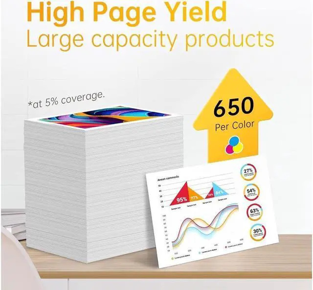 Alt view image 2 of 5 - LEMERO Remanufactured Ink Cartridge Replacement  302 XL 302XL T302XL to use with Expression Premium XP-6100 XP 6100 XP-6000 (1 Cyan, 1 Magenta, 1 Yellow, 3 Pack)